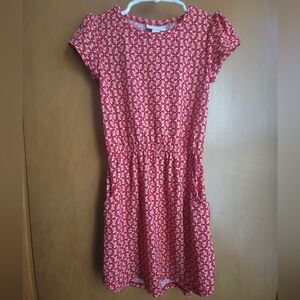 Charming Red Patterned Kids Dress